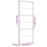  Drsna vrata zlata 76x205 cm prozorno ESG steklo in aluminij, (20983389) | Shoptok.si