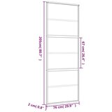  Klizna vrata zlatna 76x205 cm prozirno staklo ESG i aluminij | shoptok.hr