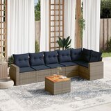 vidaXL 7-dijelni set vrtnih sofa od poliratana s jastucima sivi | shoptok.hr