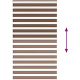 Zebra zavjesa Smeđa 135x230 cm Širina tkanine 130,9 cm Poliester | Shoptok.si