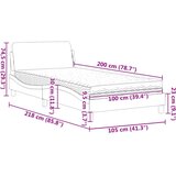  Krevet s madracem tamnozeleni 100x200 cm baršunasti | shoptok.hr
