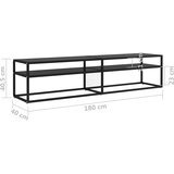 TV ormarić crni 180 x 40 x 40,5 cm od kaljenog stakla | Eponuda.ba