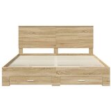  Okvir za krevet s uzglavljem Sonoma hrast 200 x 200 cm | shoptok.hr