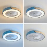  Brilagi - LED prigušiva svetiljka sa ventilatorom LED/38W/230V 50 cm plava/hrast + daljinski upravljač | Eponuda.com