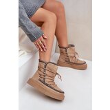 PH2 Women's Snow Boots With Embroidery On Platform Brown Naleris | Shoptok.si