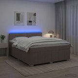  Boxspring krevet s madracem Sivosmeđa 140 x 190 cm Tkanina Smeđesiva 144 x 190 x 100.5 cm | Shoptok.si
