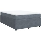 vidaXL Krevet s oprugama i madracem tamnosivi 140x190 cm baršunasti | shoptok.hr