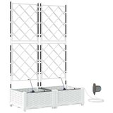  Vrtna saksija 2 pcs Bijeli 80 x 40 x 126 cm Plastika | shoptok.hr