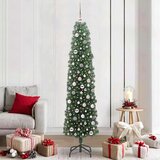 vidaXL Umestno božično drevo Zelena 210 cm PVC in Jeklo in Plastika | Shoptok.si