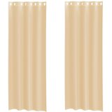 Voile zavjese s ušicama 2 kom boja pijeska | Shoptok.si