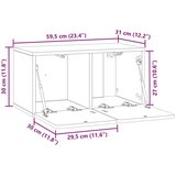 TV Omarica za TV, ki jo lahko montiraš na steno Artisan hrast, (5000210569) | Shoptok.si