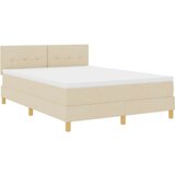  Box Spring postelja z vzmetnico krem 160x200 cm tkanina, (22081083) | Shoptok.si