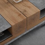 Bessagi Home moderna klubska mizica casper, barva betona, hrasta, predali | Shoptok.si