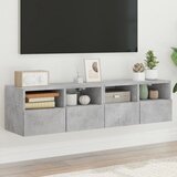  Zidni TV ormarići 2 kom siva boja betona 60x30x30 cm drveni | shoptok.hr
