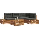  Set vanjskih sofa s jastukom 5 Komad Prirodna i antracit | shoptok.hr