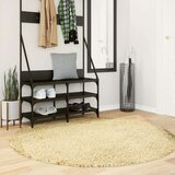  Čupavi moderni tepih s visokim vlaknima zlatni Ø 160 cm | shoptok.hr