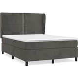 The Living Store Box spring posteljni z vzmetnico temno siv 140x190 cm žamet - Box Spring Postelja, (21489726) | Shoptok.si
