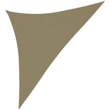 vidaXL Senčno jadro oksford blago trikotno 3,5x3,5x4,9 m bež, (20609447) Cene