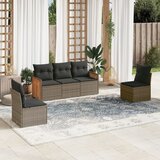 Maison Chic Seti vrtnega pohištva - Vrtna garnitura - Vrtni pohištvo set 5-delna z blazinami siv poli ratan, (21818602) | Shoptok.si