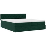  Okvir kreveta s madracima tamnozeleni 200x200cm baršunasti | shoptok.hr