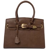 Shelvt Brown handbag with a decorative buckle in gold Cijene