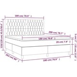  Box spring postelja z vzmetnico temno siva 180x200 cm blago, (20789024) | Shoptok.si