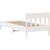  Okvir kreveta bez madraca bijeli 90 x 200 cm masivna borovina | shoptok.hr