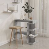 vidaXL Barska miza s policami siva sonoma 100x50x101,5 cm | Shoptok.si
