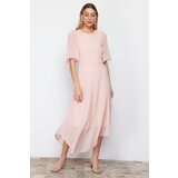 Trendyol Powder Asymmetrical Skirt Chiffon Lined Midi Woven Dress | Shoptok.si