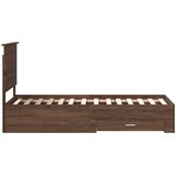  Krevetna konstrukcija Smeđi hrast i srebrna 70 x 190 cm | Eponuda.com