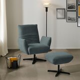Dieter Knoll FOTELJ, sivomodra tekstil | Shoptok.si