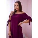 Kesi Dress with ties on the sleeves plum | shoptok.hr