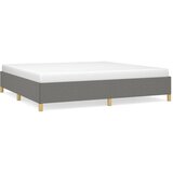 vidaXL Posteljni okvir temno siv 200x200 cm blago, (20726287) Cene