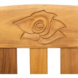  Klupa s ružama Prirodna 68,5 x 46 x 82,5 cm Čvrsto drvo akacije | shoptok.hr