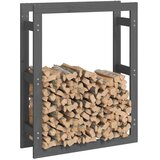  Stalak za drva za ogrjev sivi 80x25x100 cm od masivne borovine | Eponuda.ba