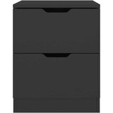  Nočna omarica 2 kosa črna 40x40x50 cm iverna plošča, (20732377) | Shoptok.si