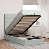 Maison Chic Otomanski Posteljni okvir - Enojna postelja - Postelja za odrasle z vzmetnicami siv 90x190cm žamet-J2105, (21770423) | Shoptok.si