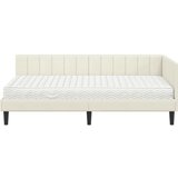  Kutni krevetni okvir s madracem 2 kom. Krema 90 x 190 cm Baršun | shoptok.hr