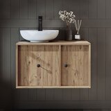 Hanah home kupatilski ormarić sa lavaboom 2540, 75 cm, atlantski bor Cene