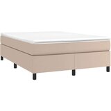  Kreveta s oprugama boja cappuccina 140x200cm umjetna koža | shoptok.hr