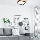  plafonsko svetlo natural square 2xE27/15W/230V 31x31 cm borovina/crna | Eponuda.com