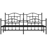 Metalni okvir kreveta uzglavlje i podnožje crni 200x200 cm | shoptok.hr