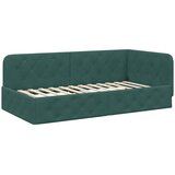  Kutni okvir kreveta Tamnozelena 100 x 200 cm Baršun | shoptok.hr