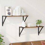 vidaXL Stenske police 2 pcs Star les 60 x 25 x 25,5 cm Konstruiran les Cene