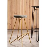Premier Housewares Barsko stol iz masivnega bresta v zlati barvi/v naravni barvi (višina sedeža 78 cm) District – | Shoptok.si