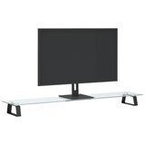  Stalak za monitor crni 100x20x8 cm kaljeno staklo i metal | shoptok.hr