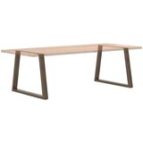  Noge za jedilno mizo v obliki črke V, 2 kosa, naravno jeklo, 90 x (72-73,3) cm, jeklo, (22123725) | Shoptok.si
