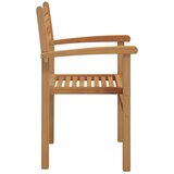  Stolica 4 pcs Smeđa 56 x 55 x 90.5 cm Čvrsto teak drvo | shoptok.hr