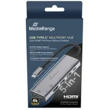 USB Type-C® 5-u-1 multiport (HDMI x2,...)adapter, srebrni, MRCS511