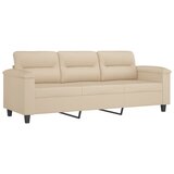  Trosjed s tabureom krem 180 cm od mikrovlakana | shoptok.hr